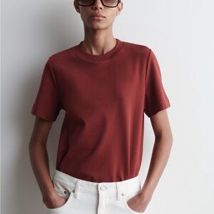 COS Clean Cut T-shirt Large ORGANIC COTTON COS Burgundy dark red shirt